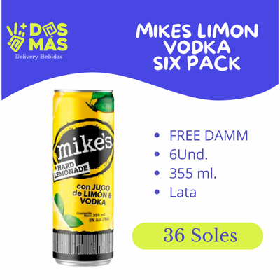 Mikes Limon Vodka Six Pack