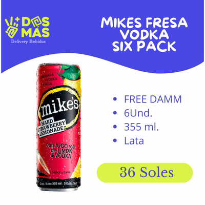 Mikes Fresa Vodka Six Pack