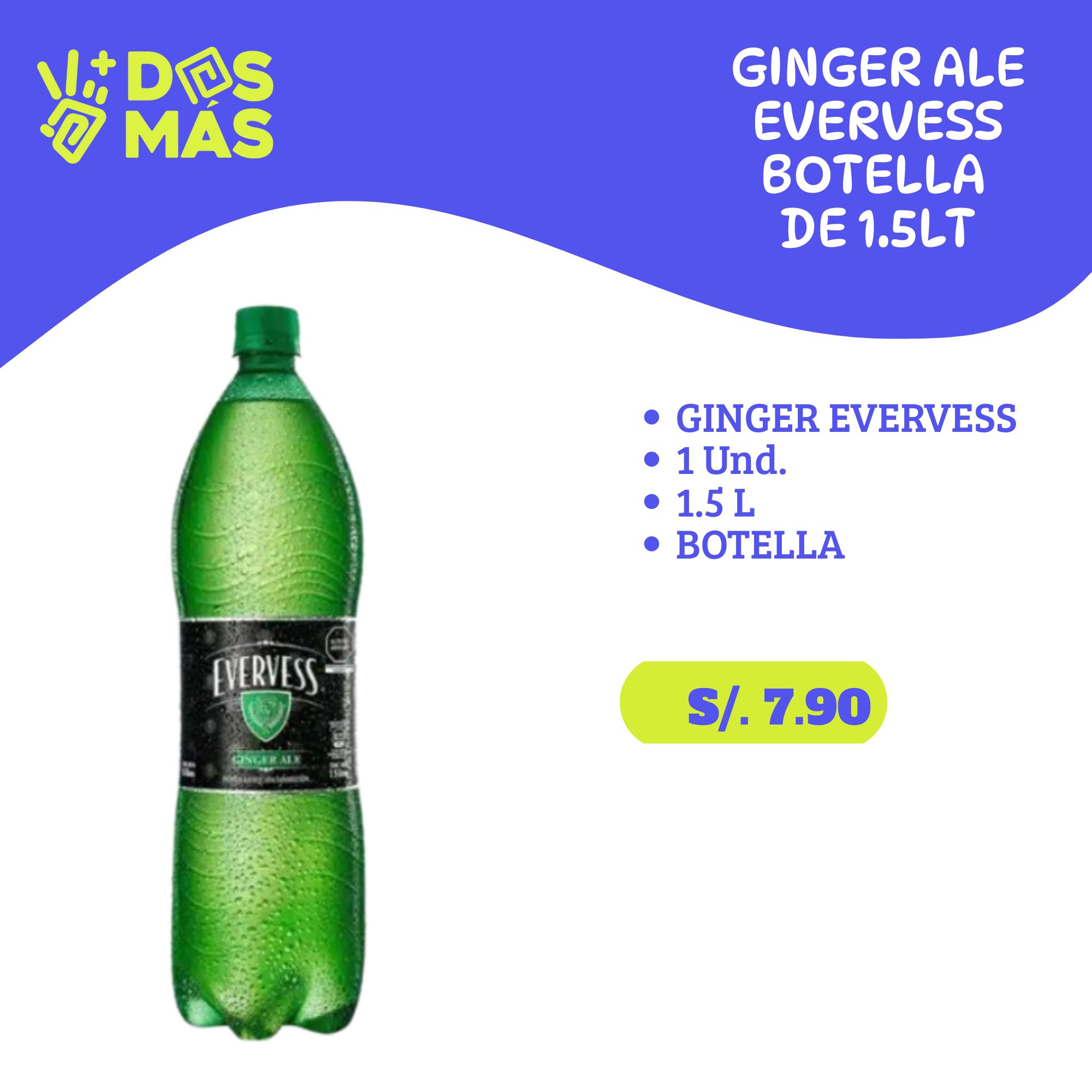 Gaseosa Ginger Evervess 1.5 L
