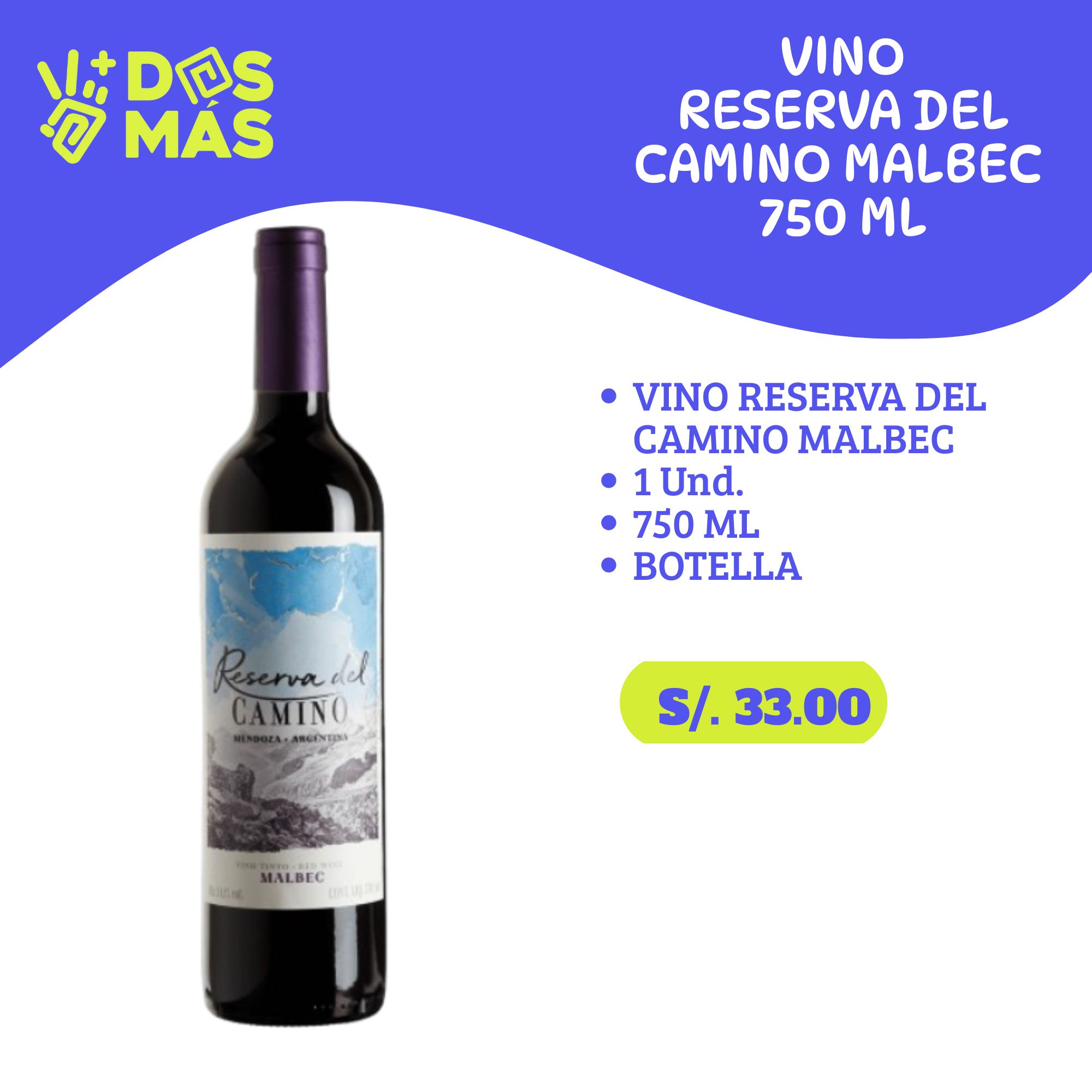 Vino Reserva del Camino Malbec