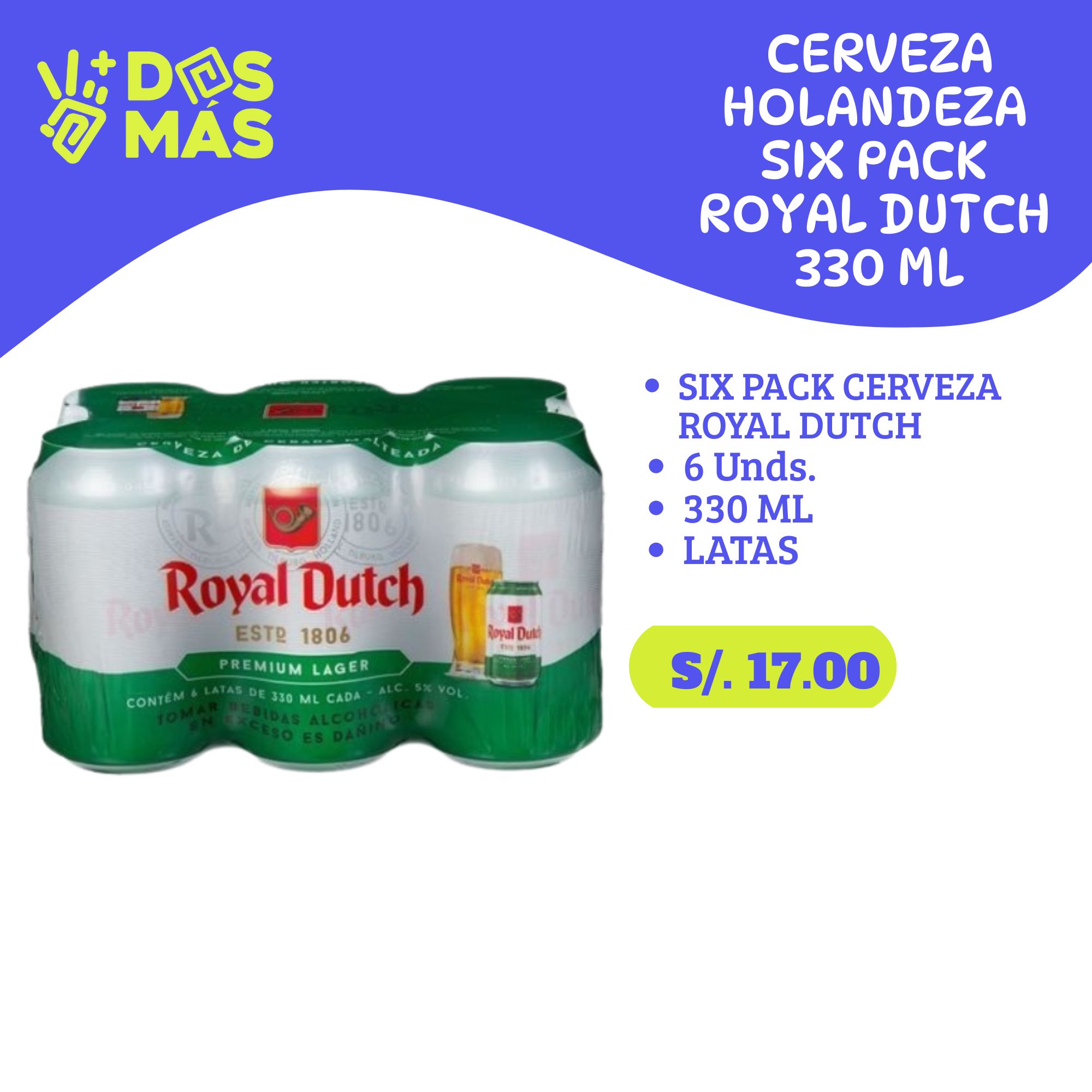 Royal Dutch – Cerveza Six-Pack
