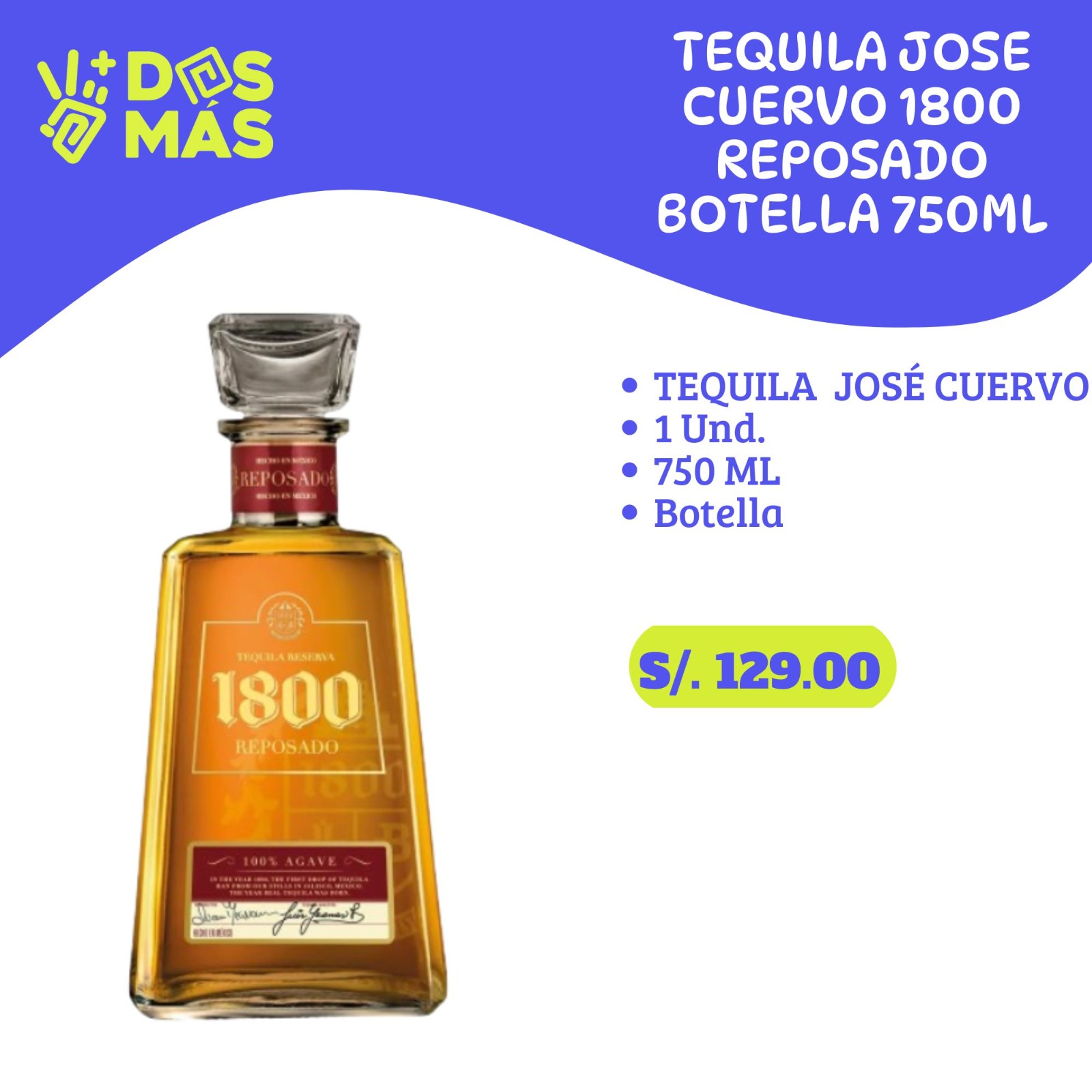Tequila José Cuervo 1800