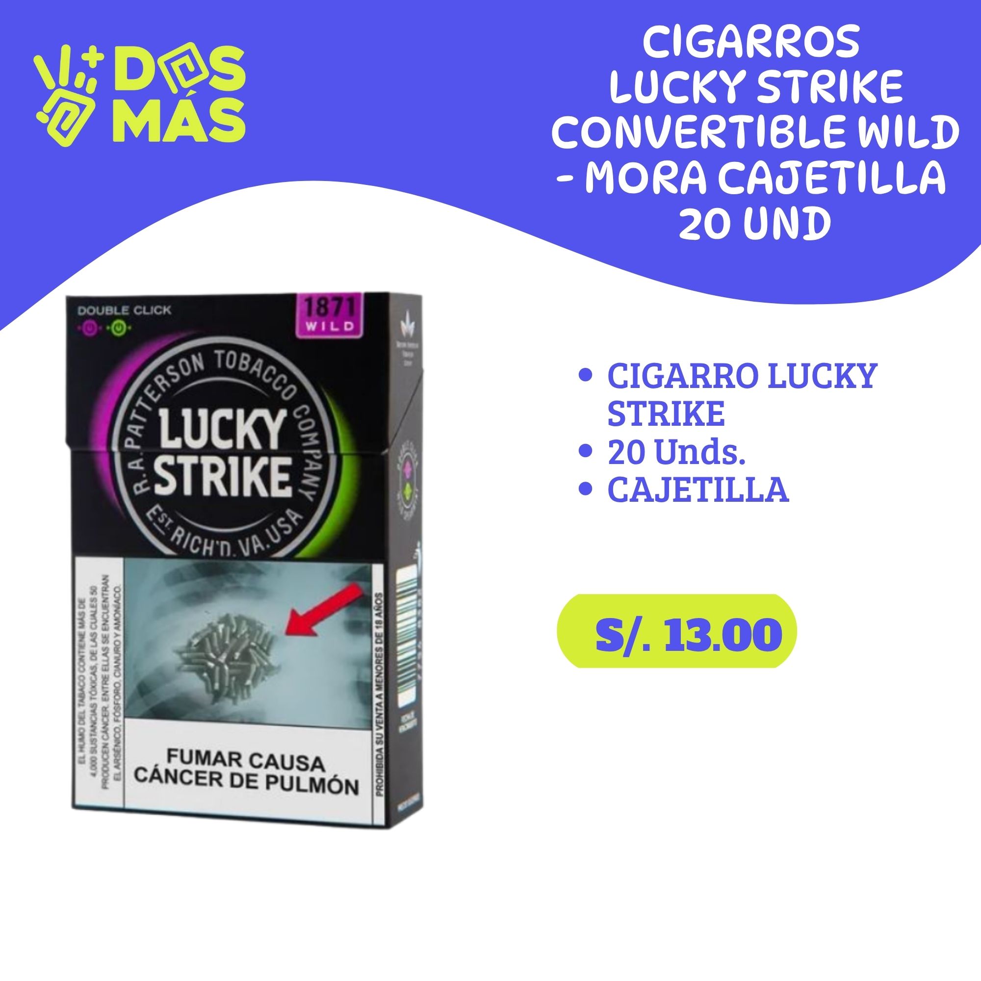 Lucky Strike Mora 20 Un.